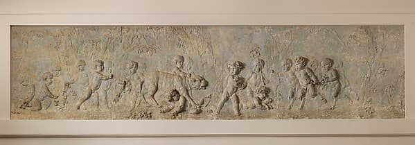 Children and satyr children stealing the cubs of a pantheress (part of a group), by Clodion (Claude Michel)