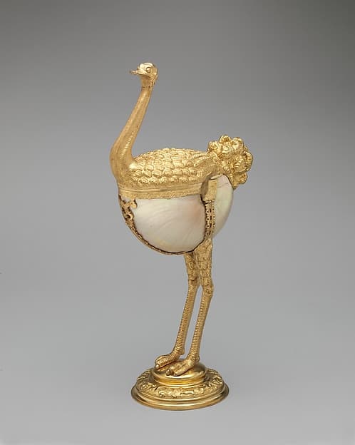 Nautilus shell cup with cover, by Elkington & Co.