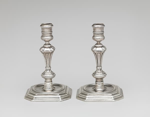 Pair of candlesticks, by David Willaume I