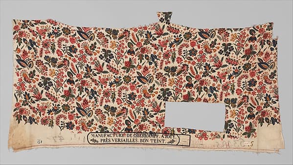 Floral print, by Oberkampf Manufactory