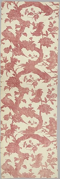 Piece with pheasants and exotic flowers, by Bromley Hall Printworks