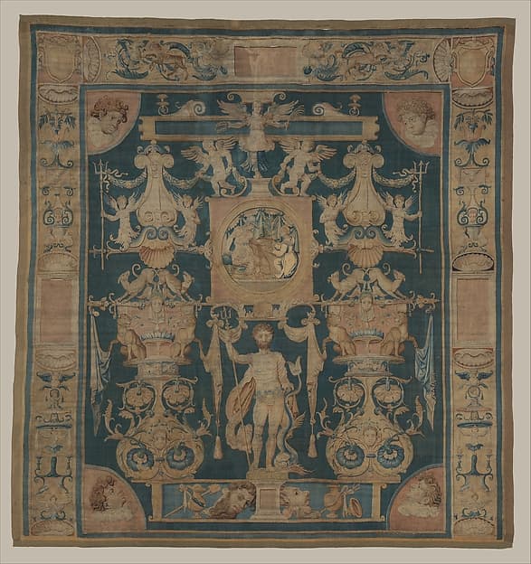 Neptune from the "Doria Grotesques", by Perino del Vaga (Pietro Buonaccorsi)
