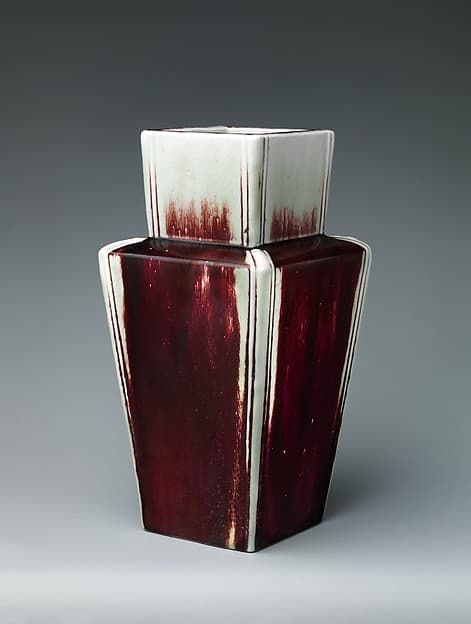 Square vase, by Ernest Chaplet