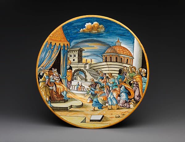 Dish with Joseph and His Brothers, by Antoine Conrade