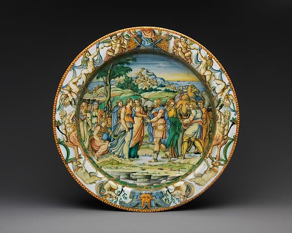 Dish with The Discovery of Achilles, by Fontana workshops