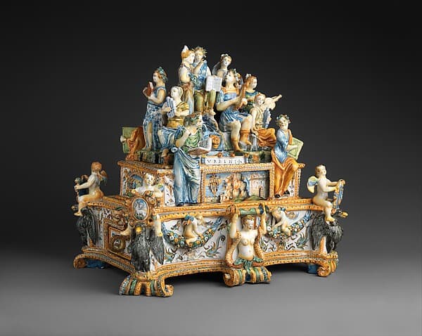 Inkstand with Apollo and the Muses, by Patanazzi family