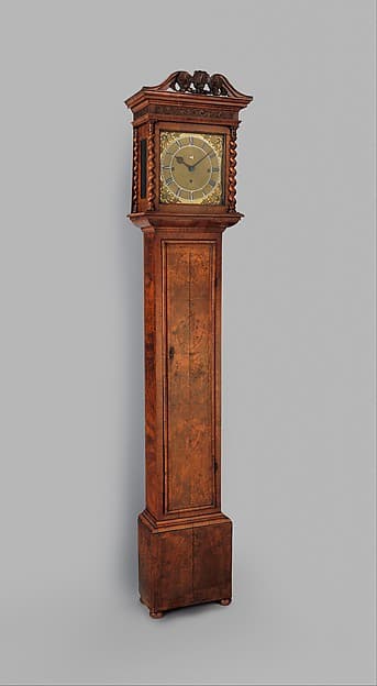 Longcase clock with calendar, by Joseph Knibb