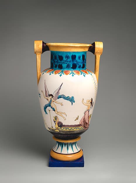 Vase with mythological scenes, by Joseph-Théodore Deck
