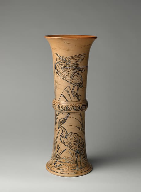 Beaker vase, by Doulton Manufactory