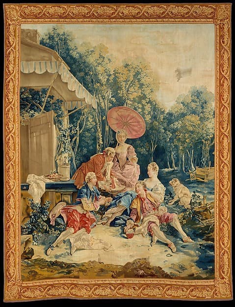 The Collation from a set of the Italian Village Scenes, by François Boucher