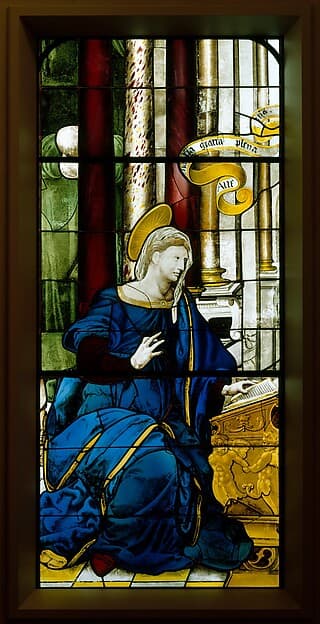 The Annunciate Virgin (one of a pair)
