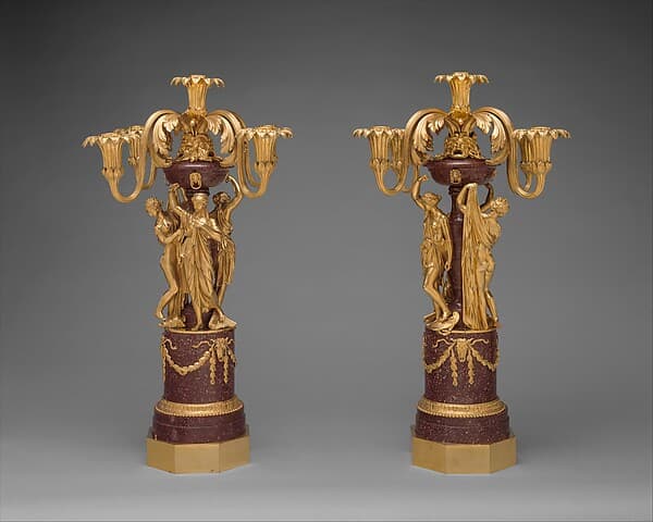 Pair of five-light candelabra, by Luigi Valadier