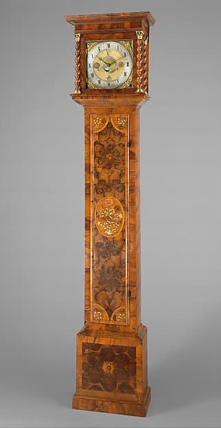 Longcase clock with calendrical, lunar, and tidal indications, also known as the Graves Tompion, by Thomas Tompion