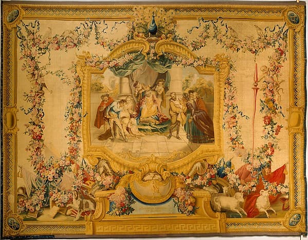 The Memorable Judgment of Sancho Panza from a series of tapestries with scenes from Don Quixote (number twenty-four in a series of twenty-eight), by Manufacture Nationale des Gobelins