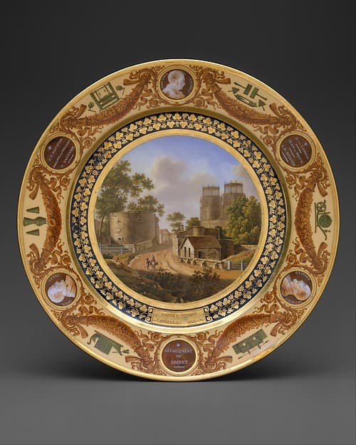 Plate from the "Service Des Départements", by Sèvres Manufactory