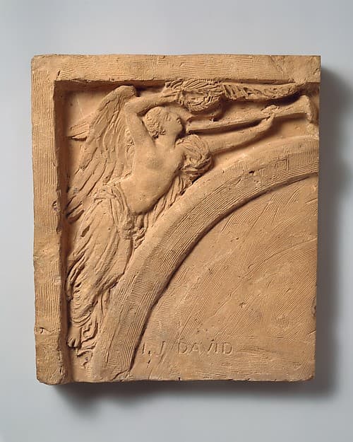 Fame (one of a pair), by Pierre Jean David d'Angers