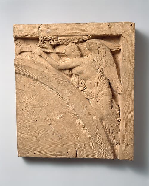 Fame (one of a pair), by Pierre Jean David d'Angers