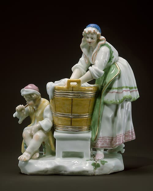 The Washerwoman, by Capodimonte Porcelain Manufactory
