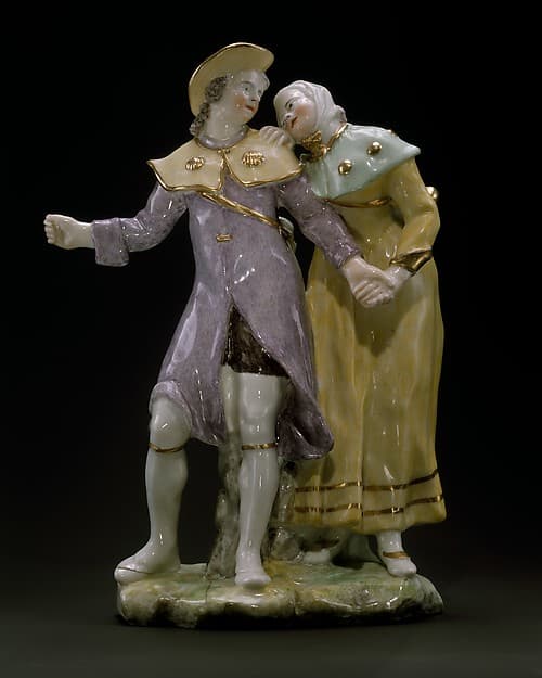 Pilgrim Couple, by Capodimonte Porcelain Manufactory