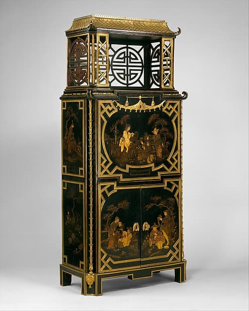 Drop-front secretaire (secrètaire à abattant), by René Dubois