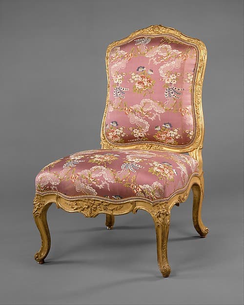 Pair of side chairs (chaises à la reine), by Michel Gourdin