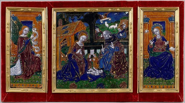 Triptych with the Nativity and the Annunciation, by Master of the Orléans Triptych