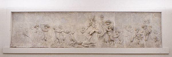 Children and satyr children leading a goat to sacrifice (part of a group), by Clodion (Claude Michel)