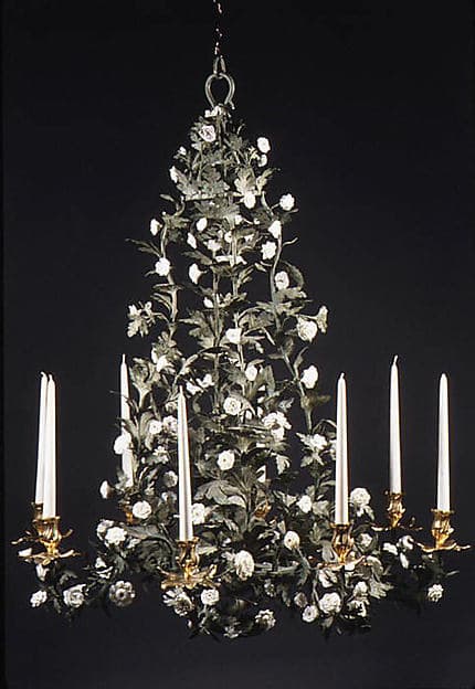 Eight-light chandelier, by Vincennes Manufactory