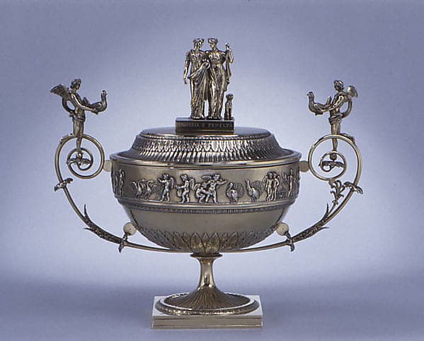 Sugar bowl with cover, by Giovacchino Belli