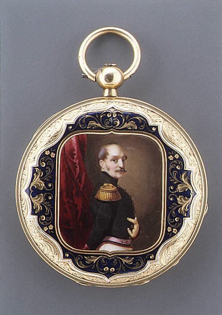 Watch with a portrait of Nicholas I, czar of Russia (r. 1825–55), by Firm of Perret & Cie