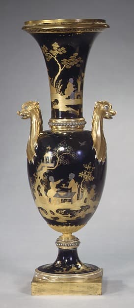 Vase (vase chinois) (one of a pair), by Sèvres Manufactory