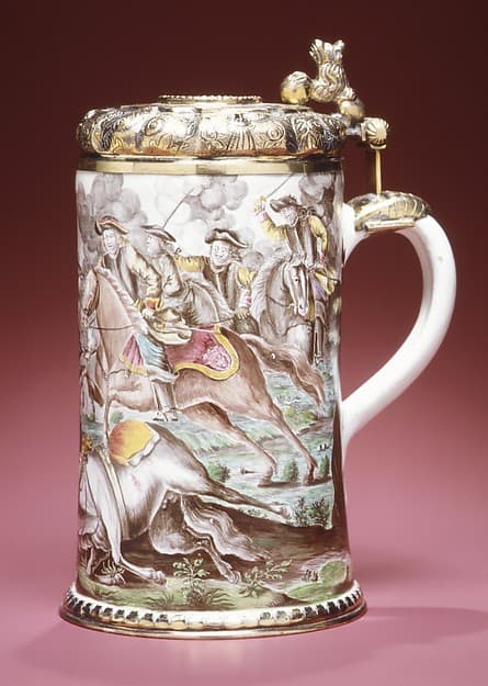 Cylindrical tankard, by M. S. of Nuremberg, Germany
