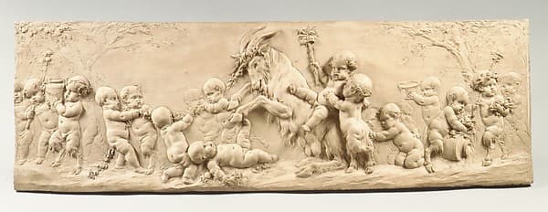 Children and Satyr Children Sporting with a Goat, by Clodion (Claude Michel)