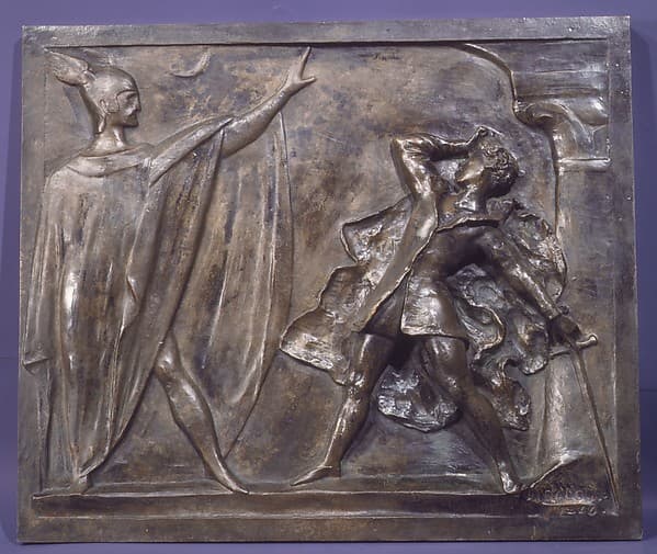 The Actor Rouvière in the Role of Hamlet, Recoiling Before the Ghost, by Auguste Préault