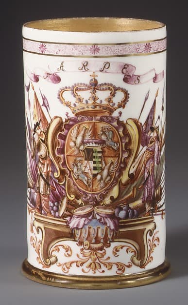 Beaker with cover, by Meissen Manufactory