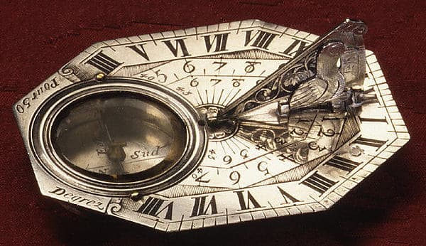 Portable horizontal sundial, by Jacques Lucas