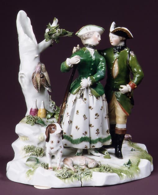 Hunting Couple, by Fulda Pottery and Porcelain Manufactory