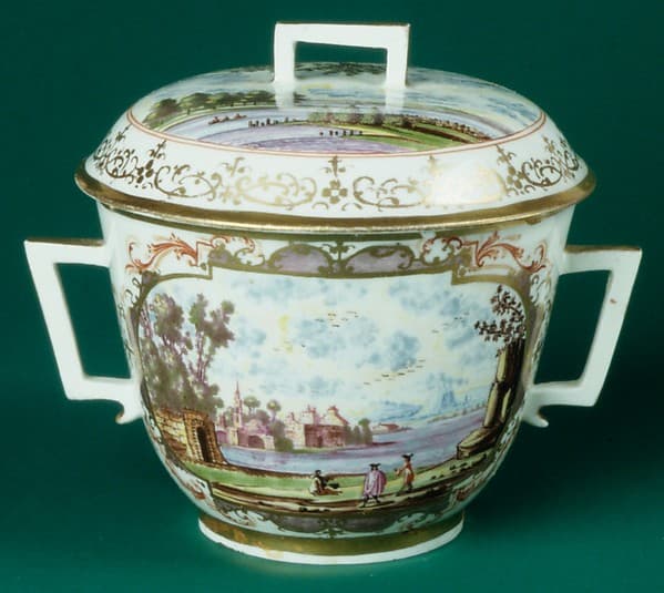 Bowl with cover (part of a set), by Meissen Manufactory