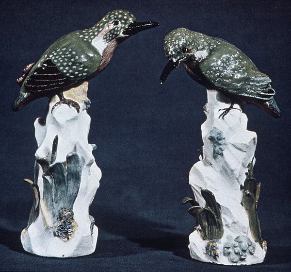 Kingfisher (one of a pair), by Meissen Manufactory