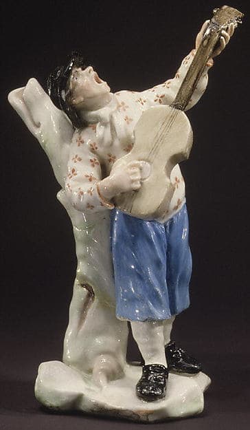 Guitarist, by Capodimonte Porcelain Manufactory