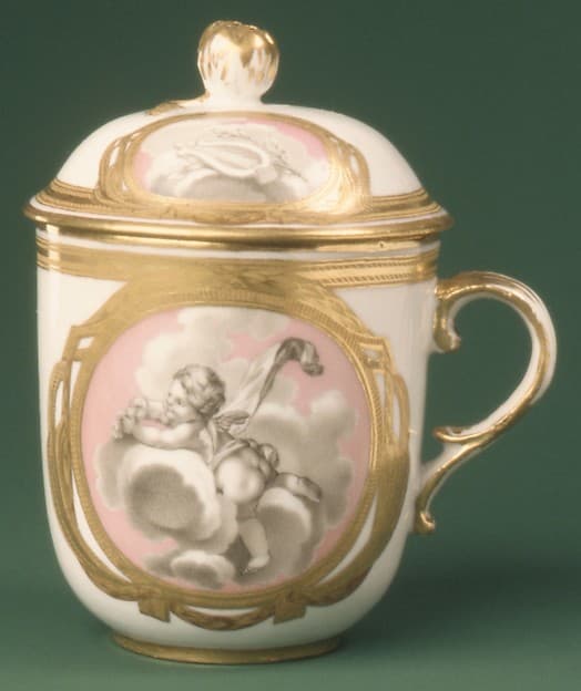 Cup with cover (from a tea service), by Imperial Porcelain Manufactory, St. Petersburg
