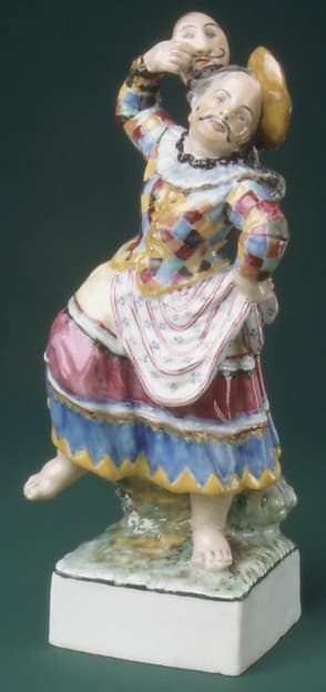 Harlequin Dressed as Columbine, by Gardner Manufactory