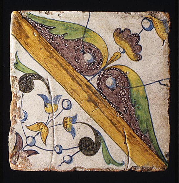 Panel of tiles, by Masséot Abaquesne