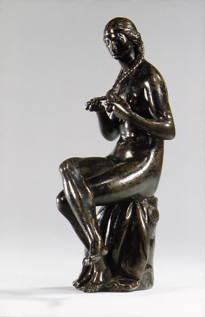Girl Braiding her Hair, by Barthélemy Prieur