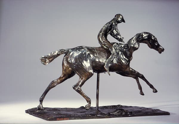 Horse with Jockey; Horse Galloping on the Right Foot, the Back Left Foot Only Touching the Ground, by Edgar Degas