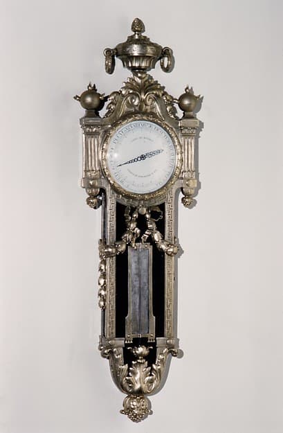Wall clock-barometer (baromètre et thermomètre en cartel), by Lange de Bourbon