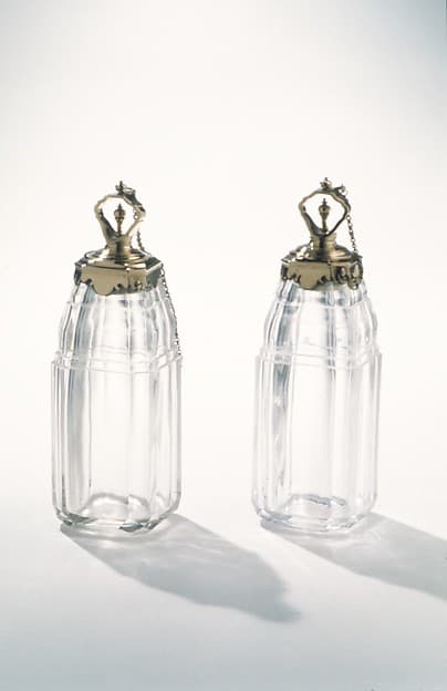 Perfume bottle (one of six) (part of a set), by Louis Mailly