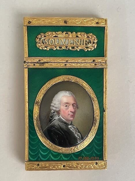 Souvenir with miniature portrait of François Boucher, by Alexander Roslin