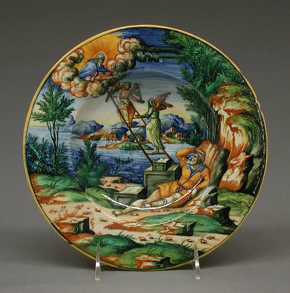 Dish with Jacob's Dream, by Orazio Fontana