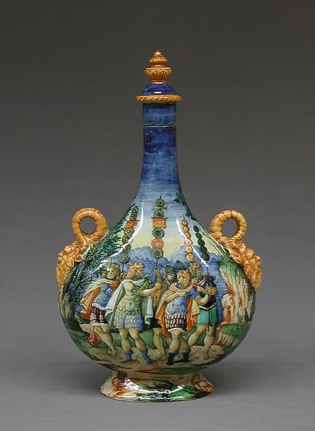 Pilgrim bottle, by Orazio Fontana